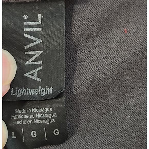 Anvil Dark Gray White Winter Is Here T Shirt Large Lightweight Soft Stretch - Picture 3 of 4